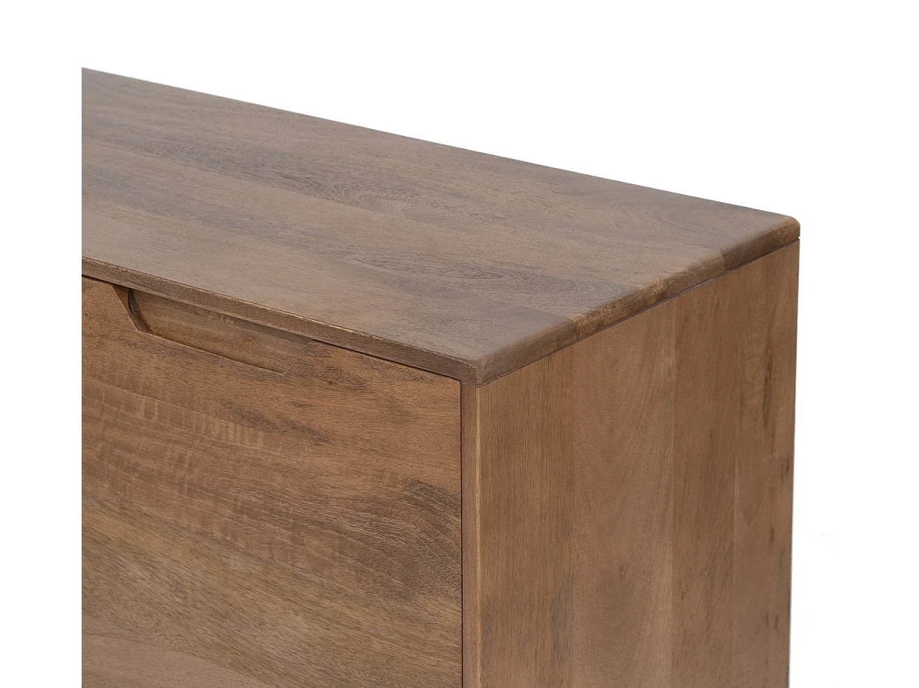 Buffet en bois de manguier couleur naturelle, 2 portes et pieds en bois