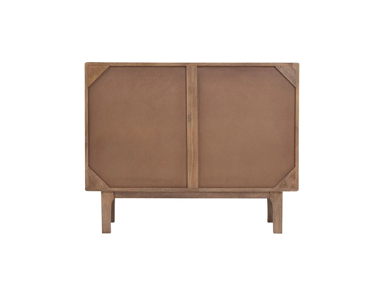 Buffet en bois de manguier couleur naturelle, 2 portes et pieds en bois