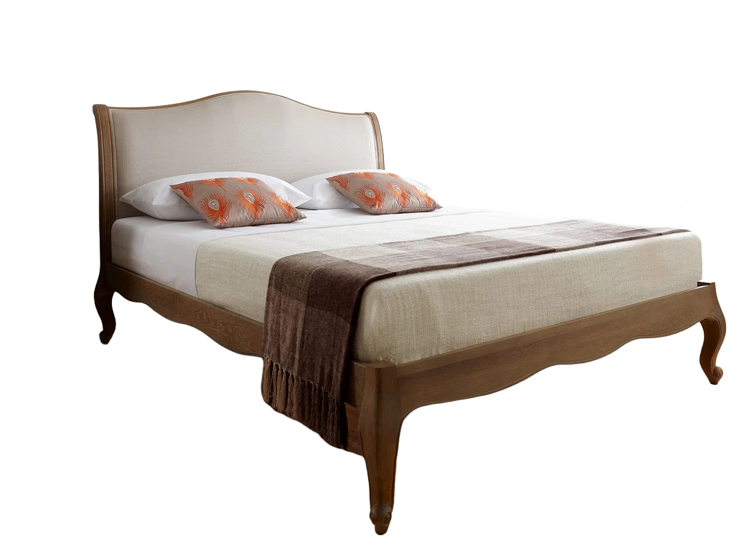 Oak Bedframe - 180 x 200 cm Bedframe in Beige