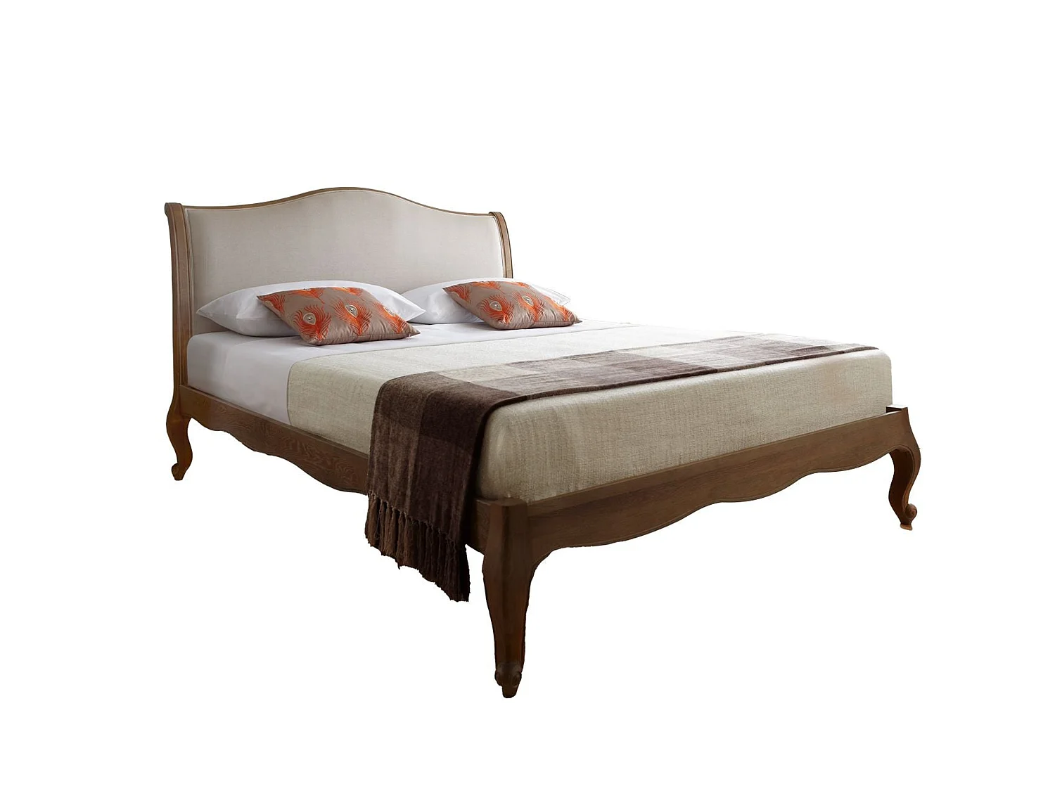 Oak Bedframe - 180 x 200 cm Bedframe in Beige