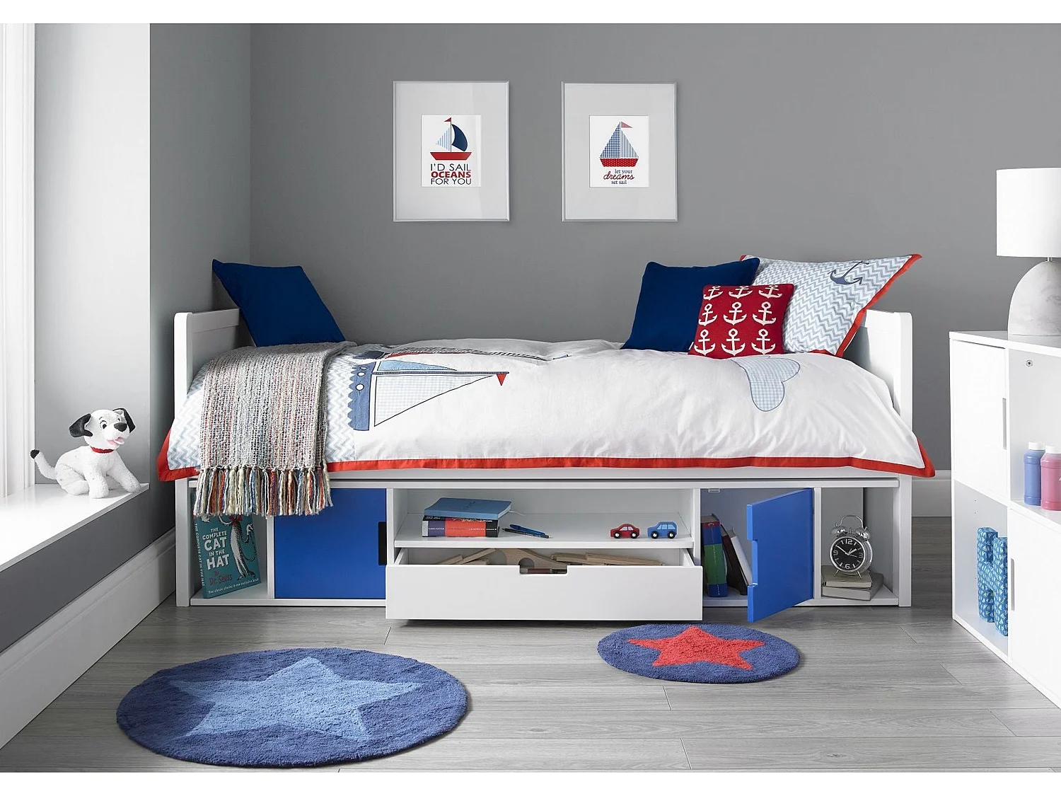 Painted Wood Cabin bed - 75 x 190 cm Cabin Bed in White