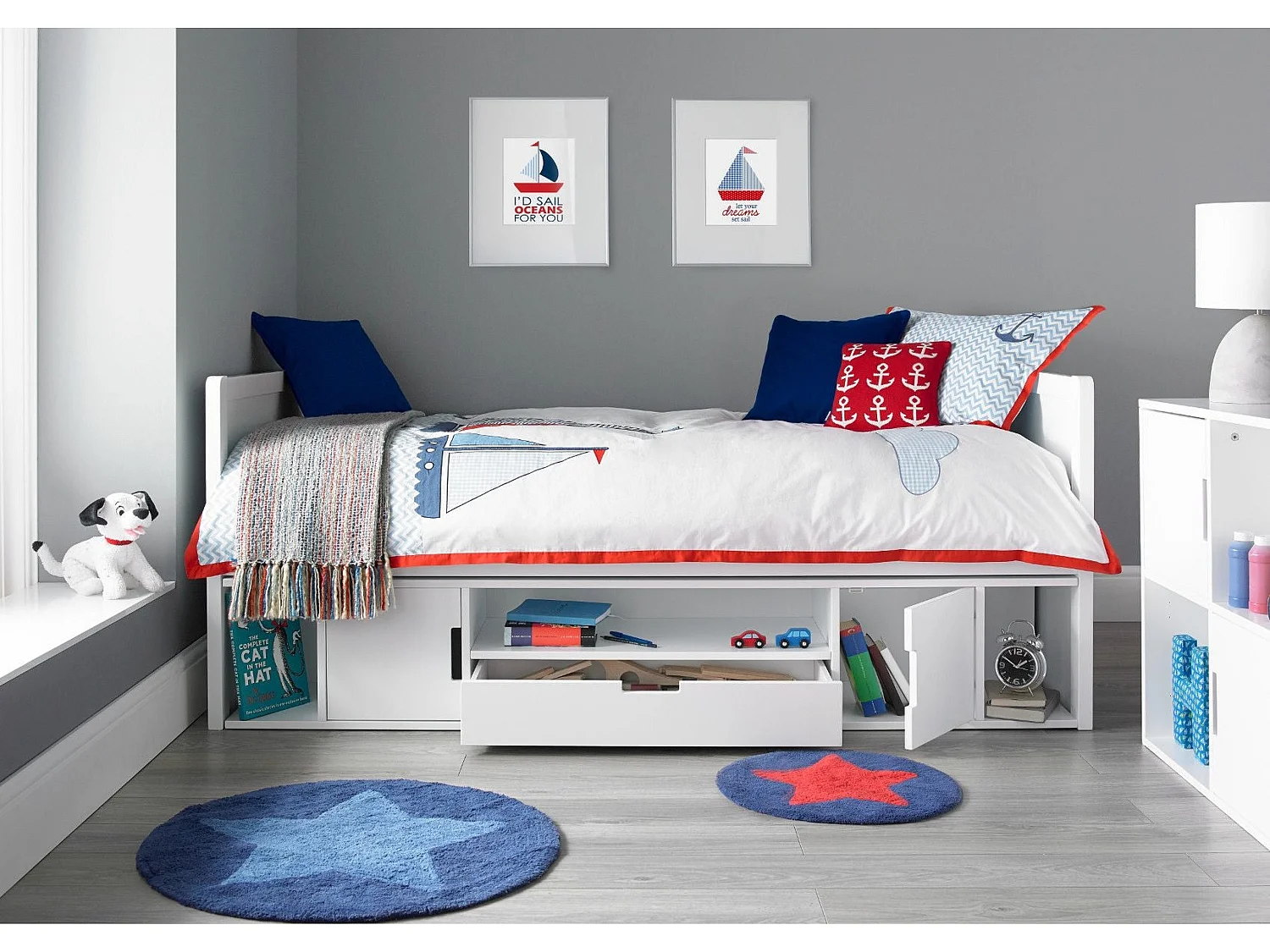 Painted Wood Cabin bed - 75 x 190 cm Cabin Bed in White