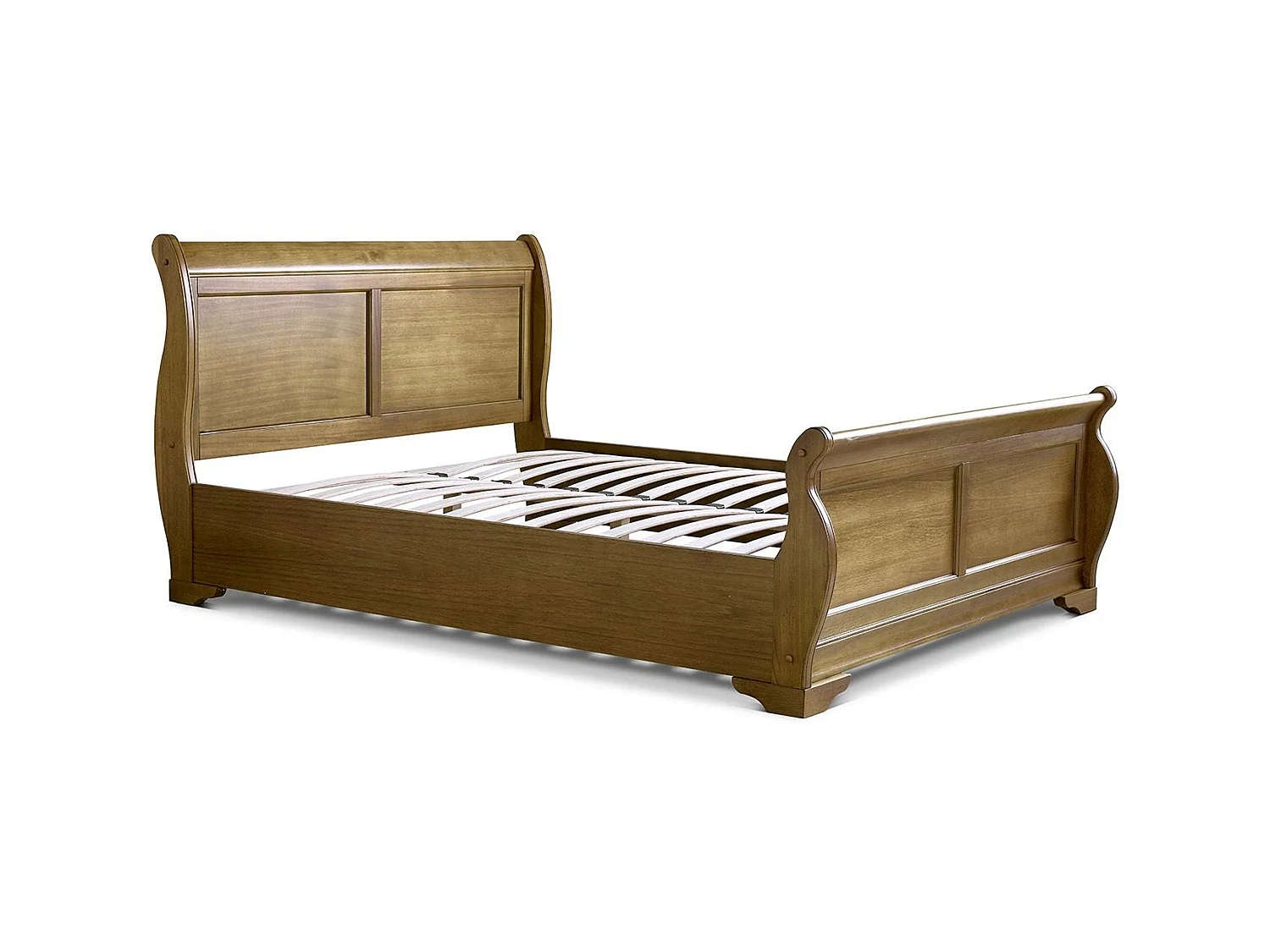 Oak Bedframe - 135 x 190 cm Bedframe in Beige