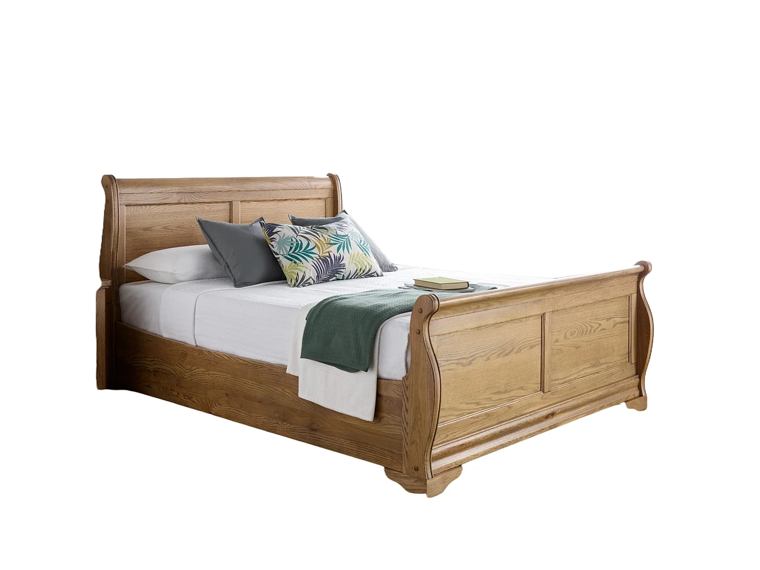Oak Bedframe - 180 x 200 cm Bedframe in Beige
