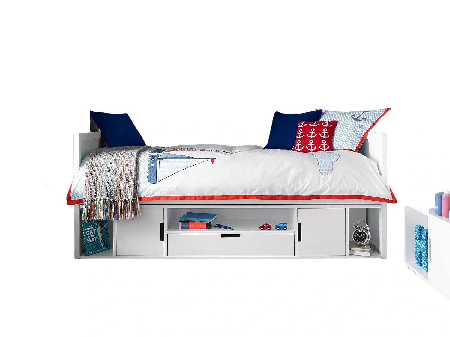 Painted Wood Cabin bed - 90 x 190 cm Cabin Bed in White