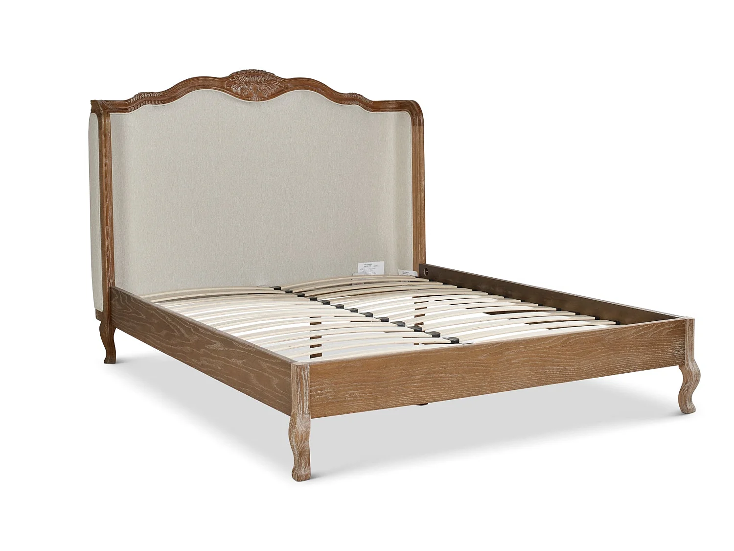Winged Upholstered Bedframe - 135 x 190 cm Bedframe in Brown
