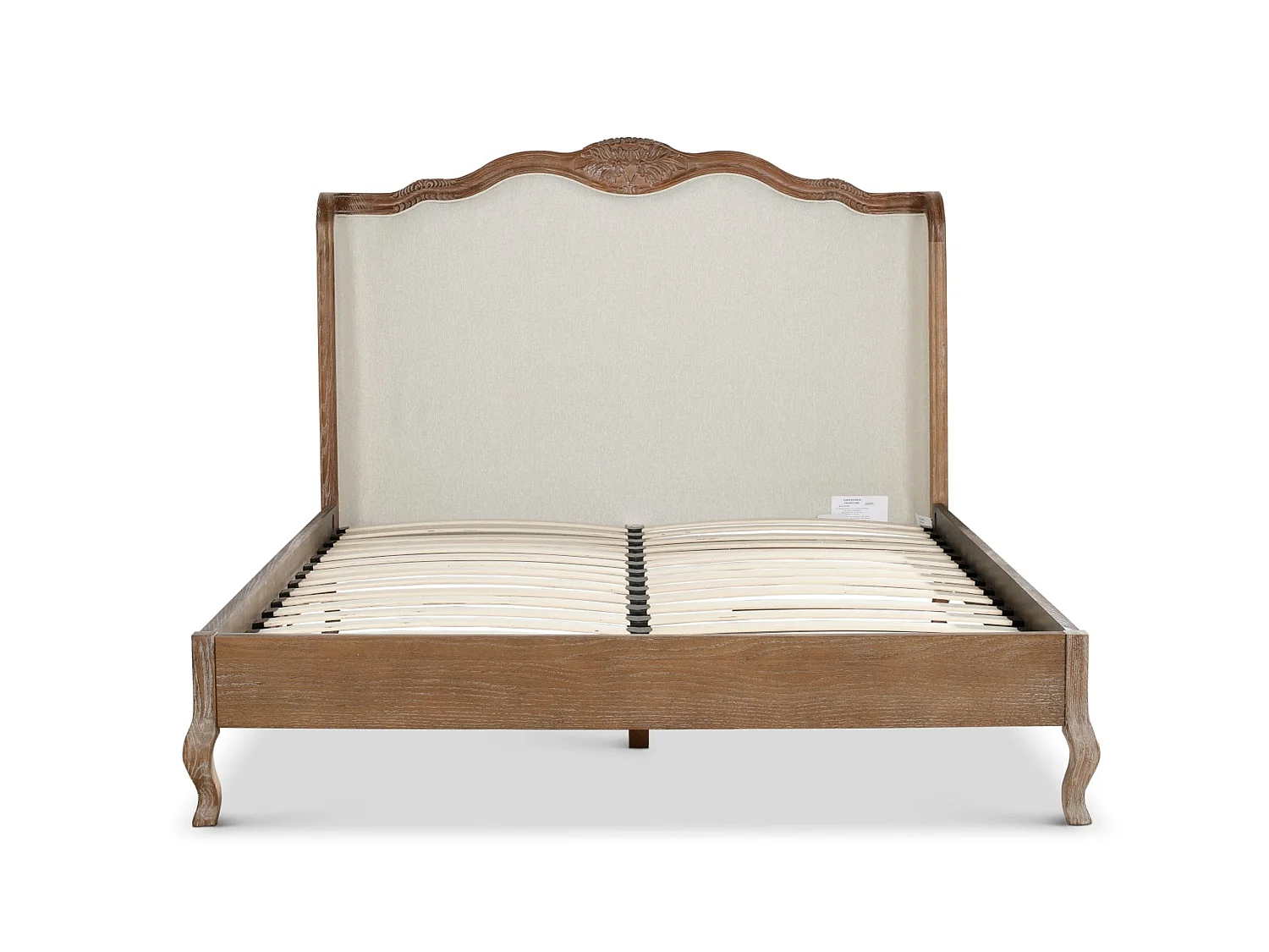 Winged Upholstered Bedframe - 135 x 190 cm Bedframe in Brown