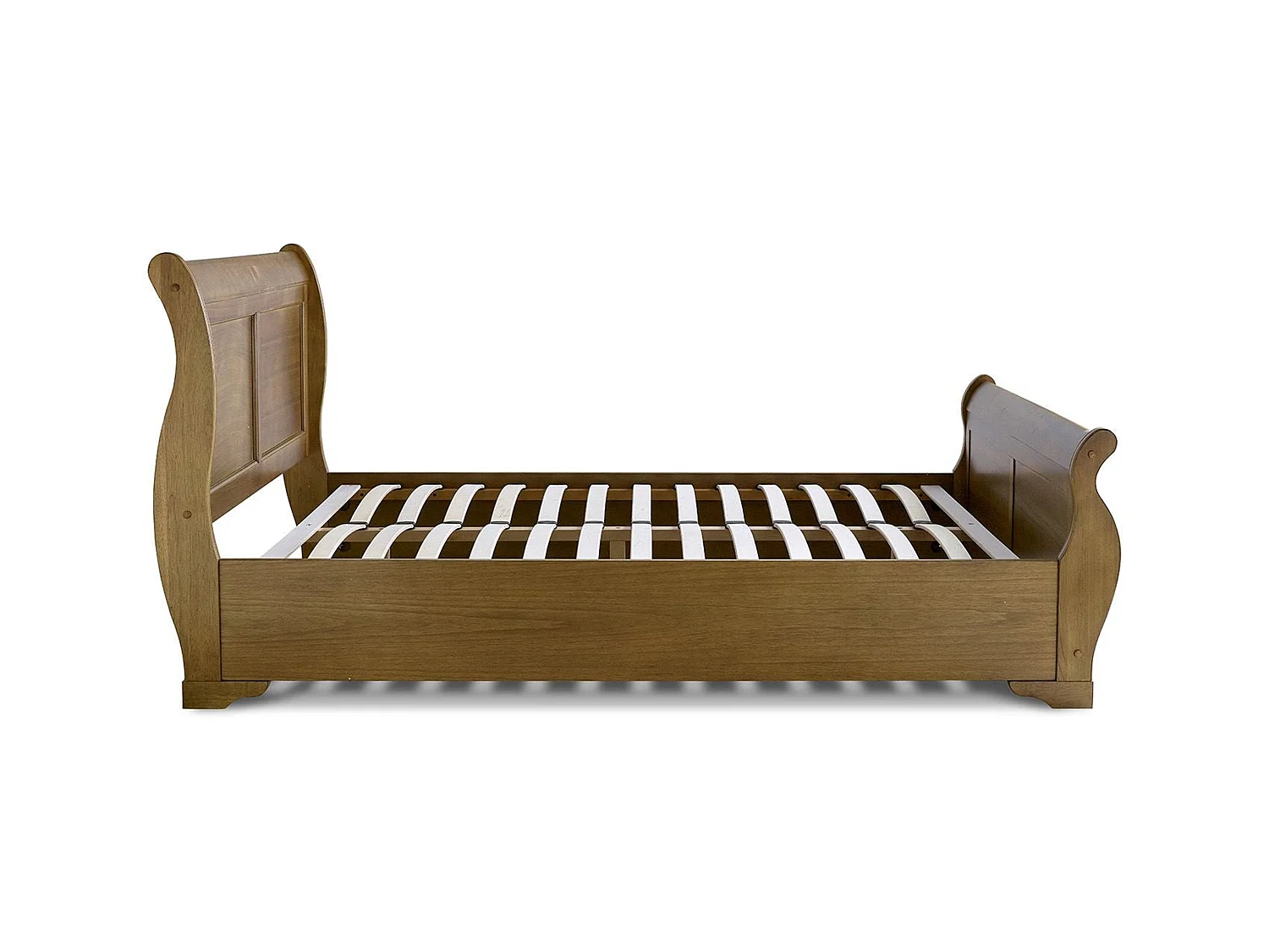 Oak Bedframe - 150 x 200 cm Bedframe in Beige