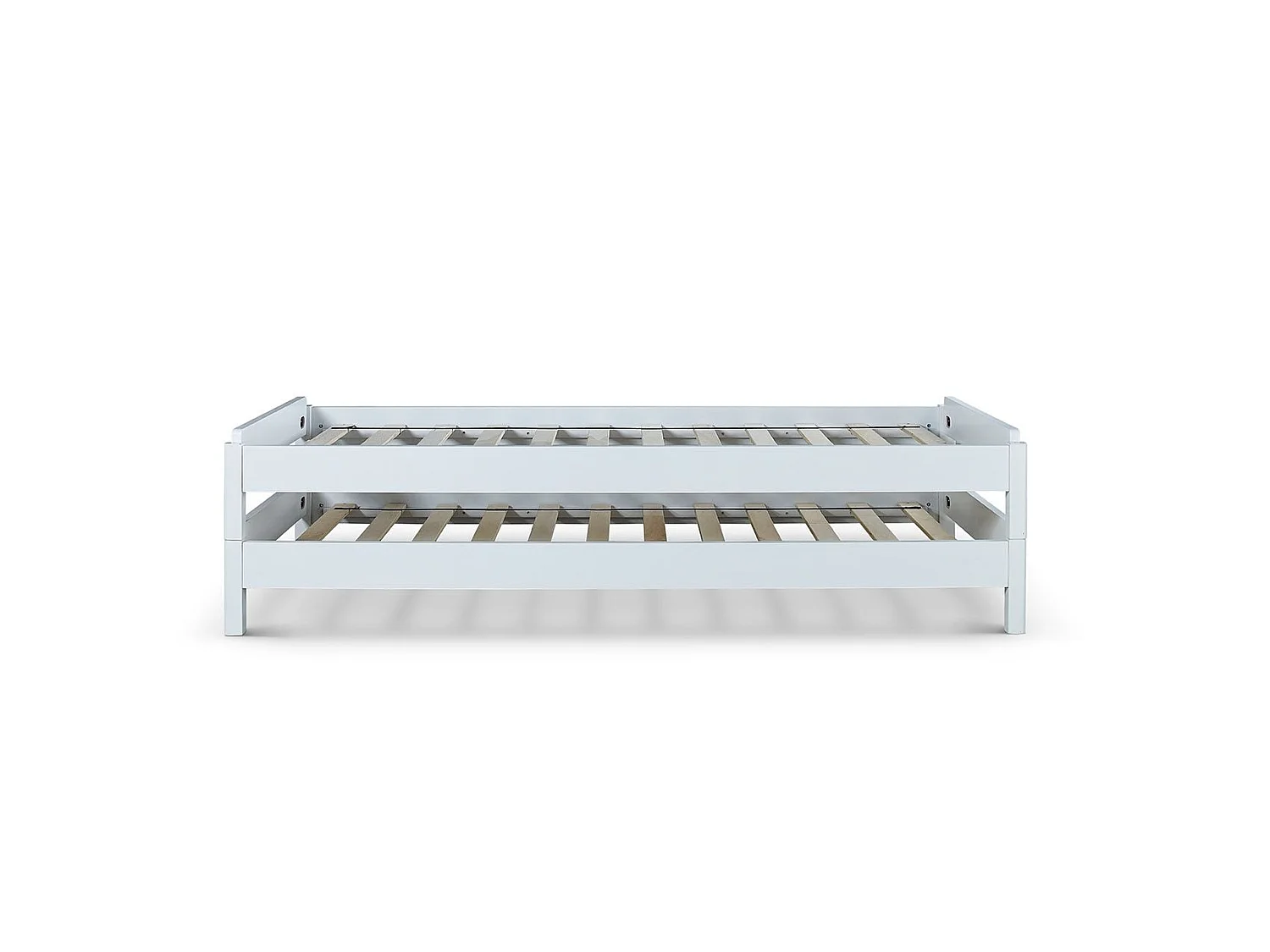 Painted Wood Bedframe - 90 x 190 cm Bedframe in White