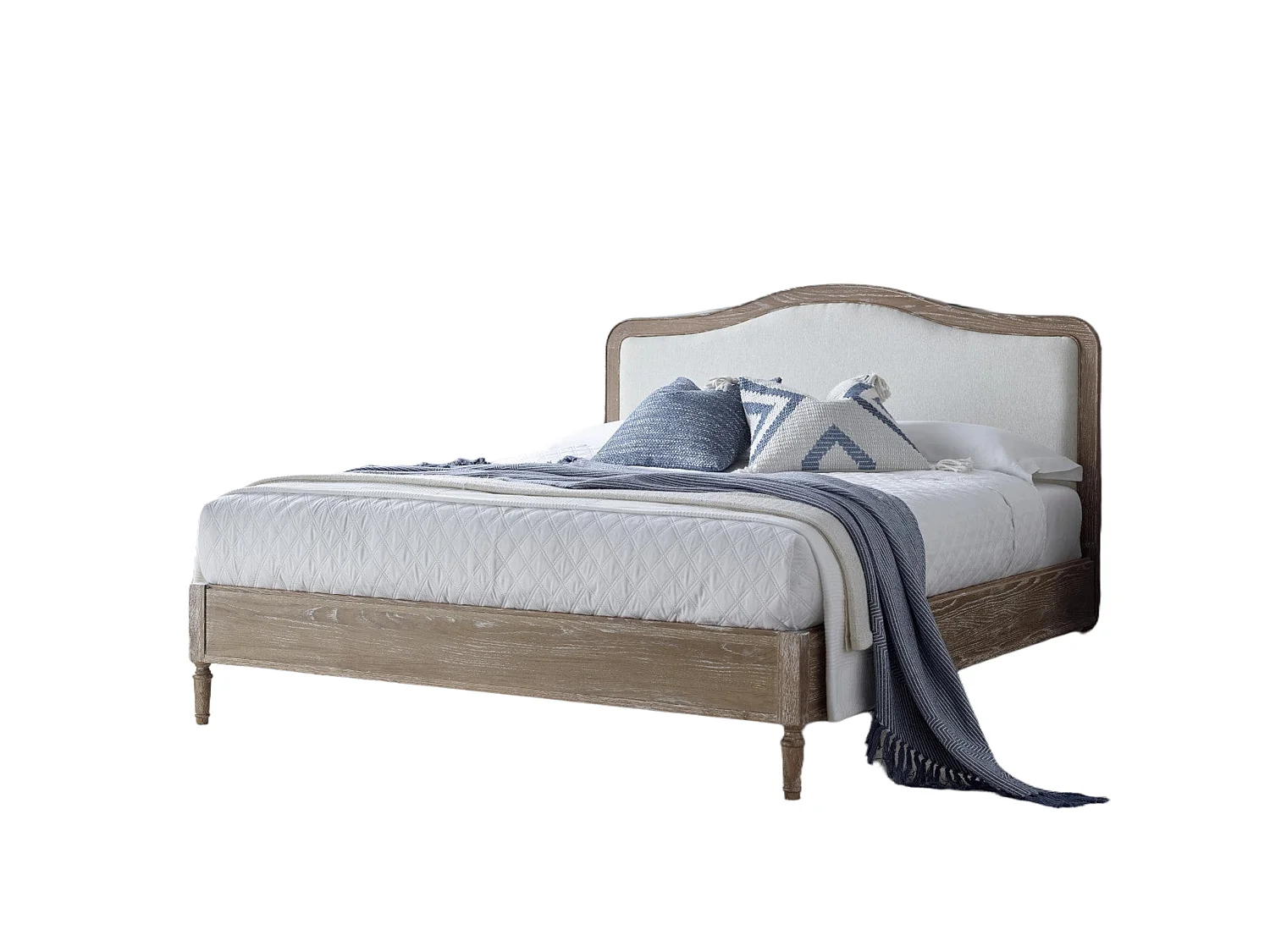 Upholstered Bedframe - 180 x 200 cm Bedframe in Grey