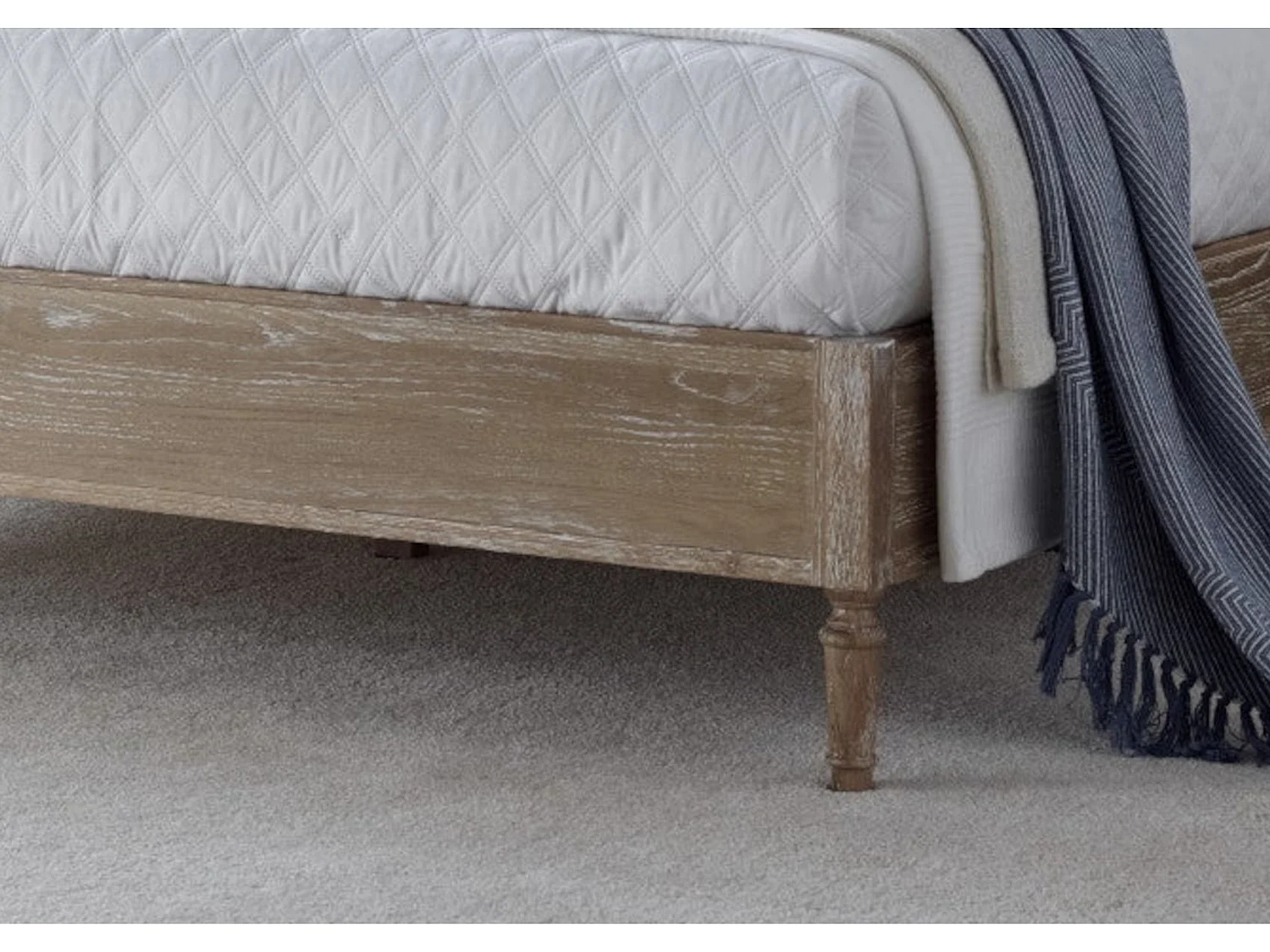Upholstered Bedframe - 180 x 200 cm Bedframe in Grey
