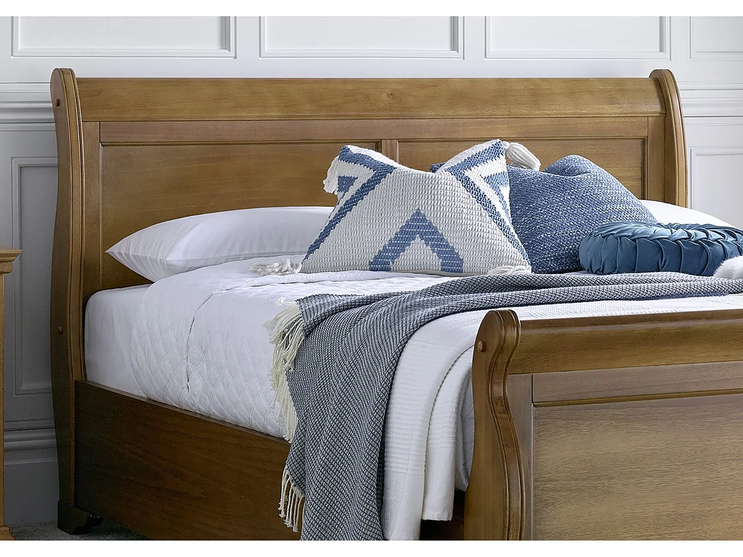 Oak Bedframe - 180 x 200 cm Bedframe in Beige
