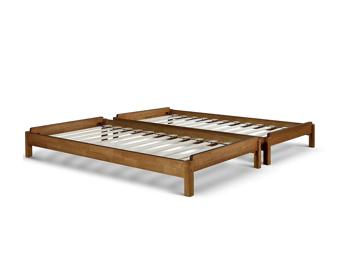 Oak Bedframe - 90 x 190 cm Bedframe in Beige