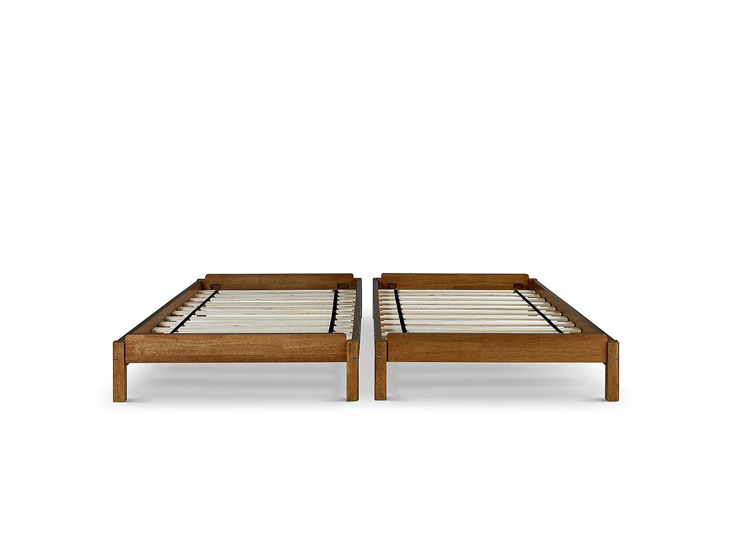Oak Bedframe - 90 x 190 cm Bedframe in Beige