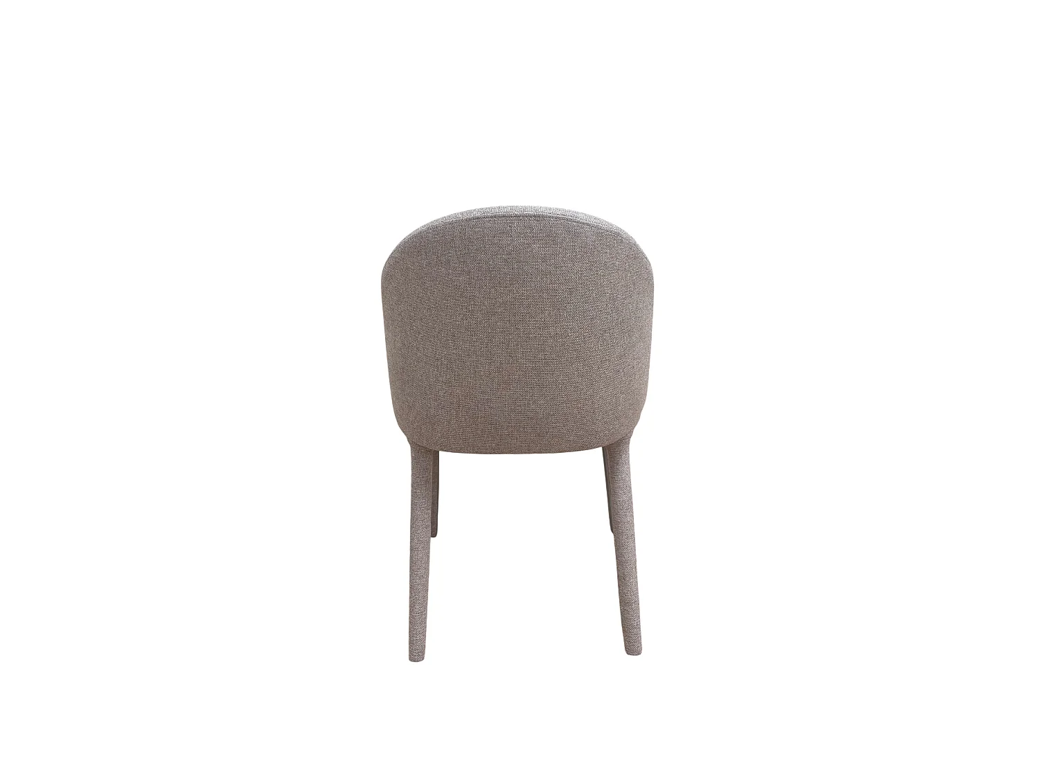 Lot de 4 chaises tapissées couleur beige, pieds métalliques recouverts de tissu