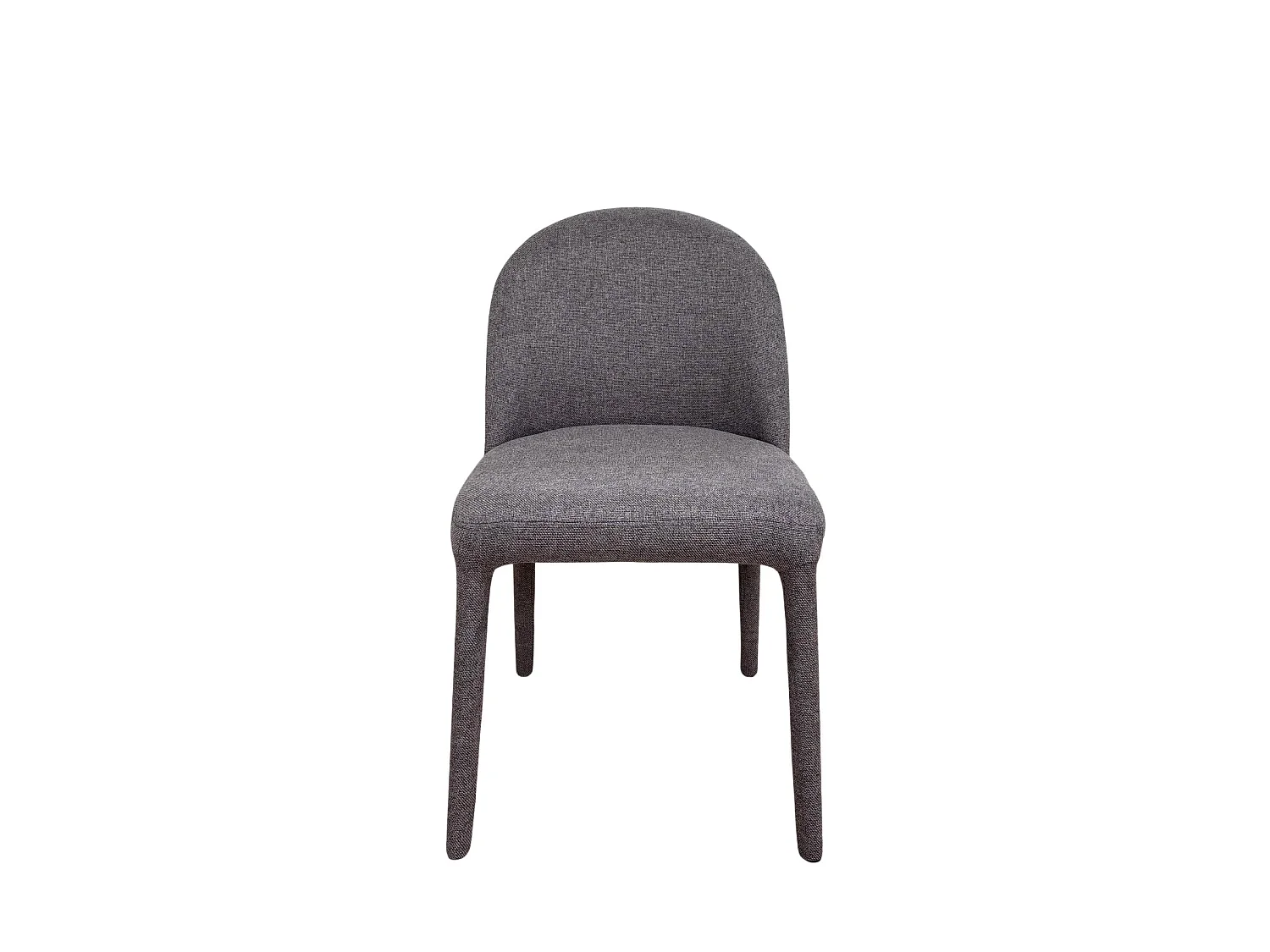 Lot de 4 chaises tapissées couleur pierre, pieds métalliques recouverts de tissu