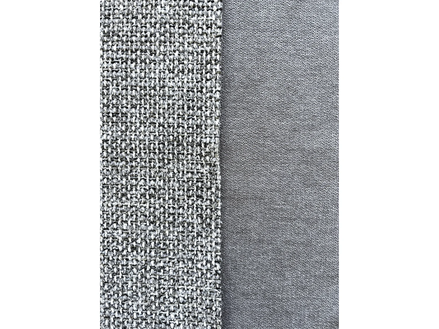 Lot de 4 chaises rembourrées bicolores gris marbré/gris avec pieds métalliques noirs