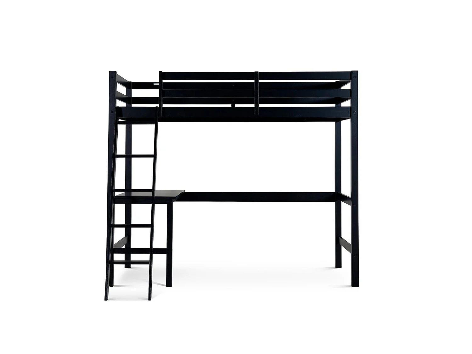 Painted Wood Bedframe - 75 x 190 cm Bedframe in Black