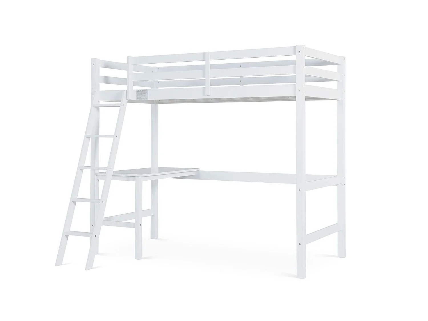 Painted Wood Bedframe - 75 x 190 cm Bedframe in White
