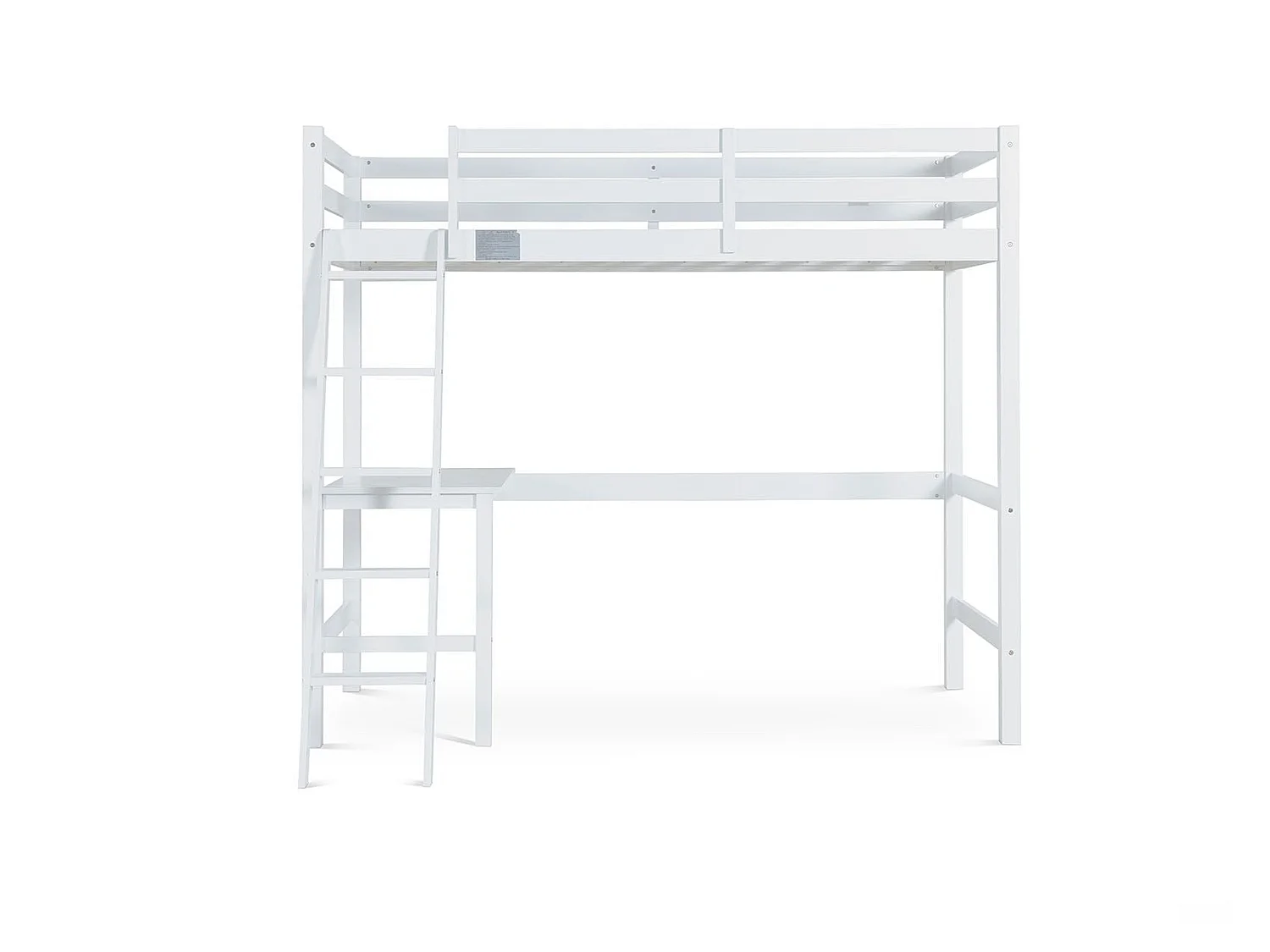 Painted Wood Bedframe - 75 x 190 cm Bedframe in White