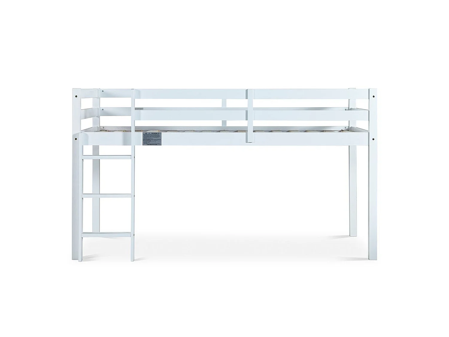 Painted Wood Bedframe - 90 x 190 cm Bedframe in White