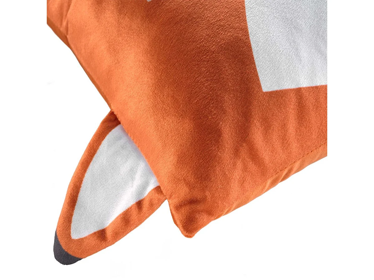 Coussin Déco Enfant en Velours "Roxy" 40x40cm Orange