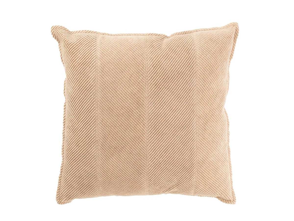 Coussin Déco à Rayures "Ivory Dreams" 45x45cm Beige