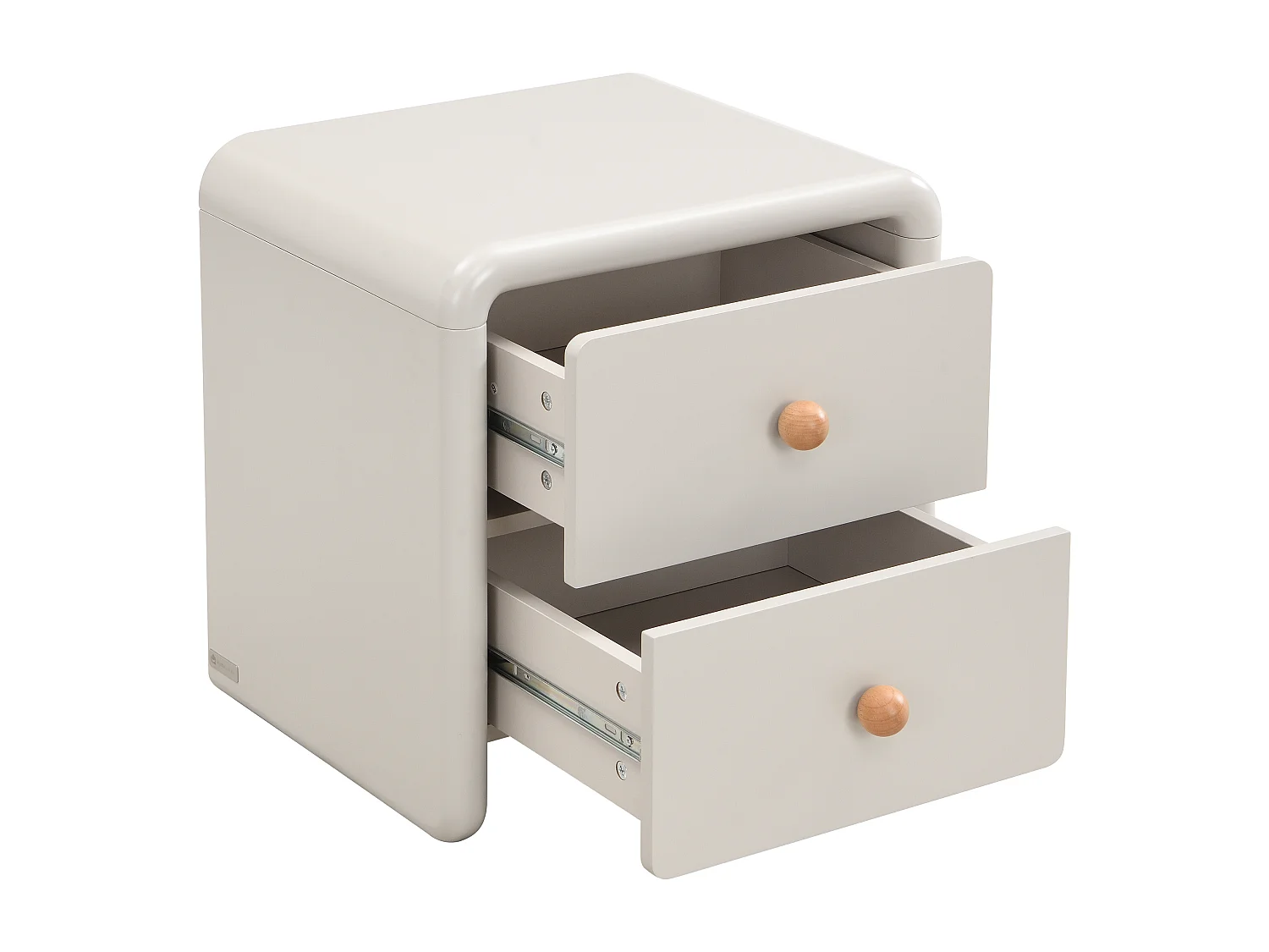 Lot 2 tables de chevet avec 2 tiroirs - Beige - SELORINA