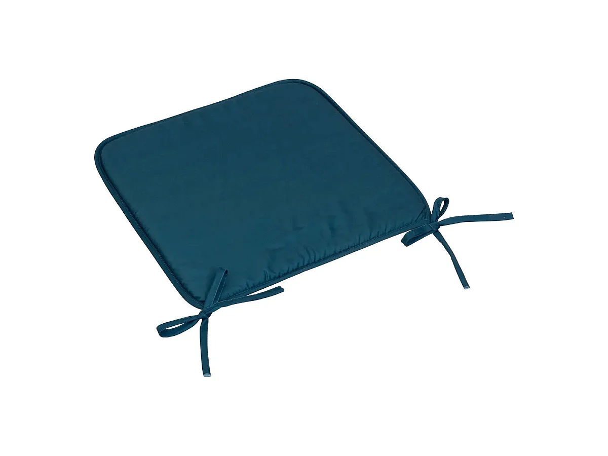 Galette de Chaise "Micro" 39x39cm Bleu Égéen