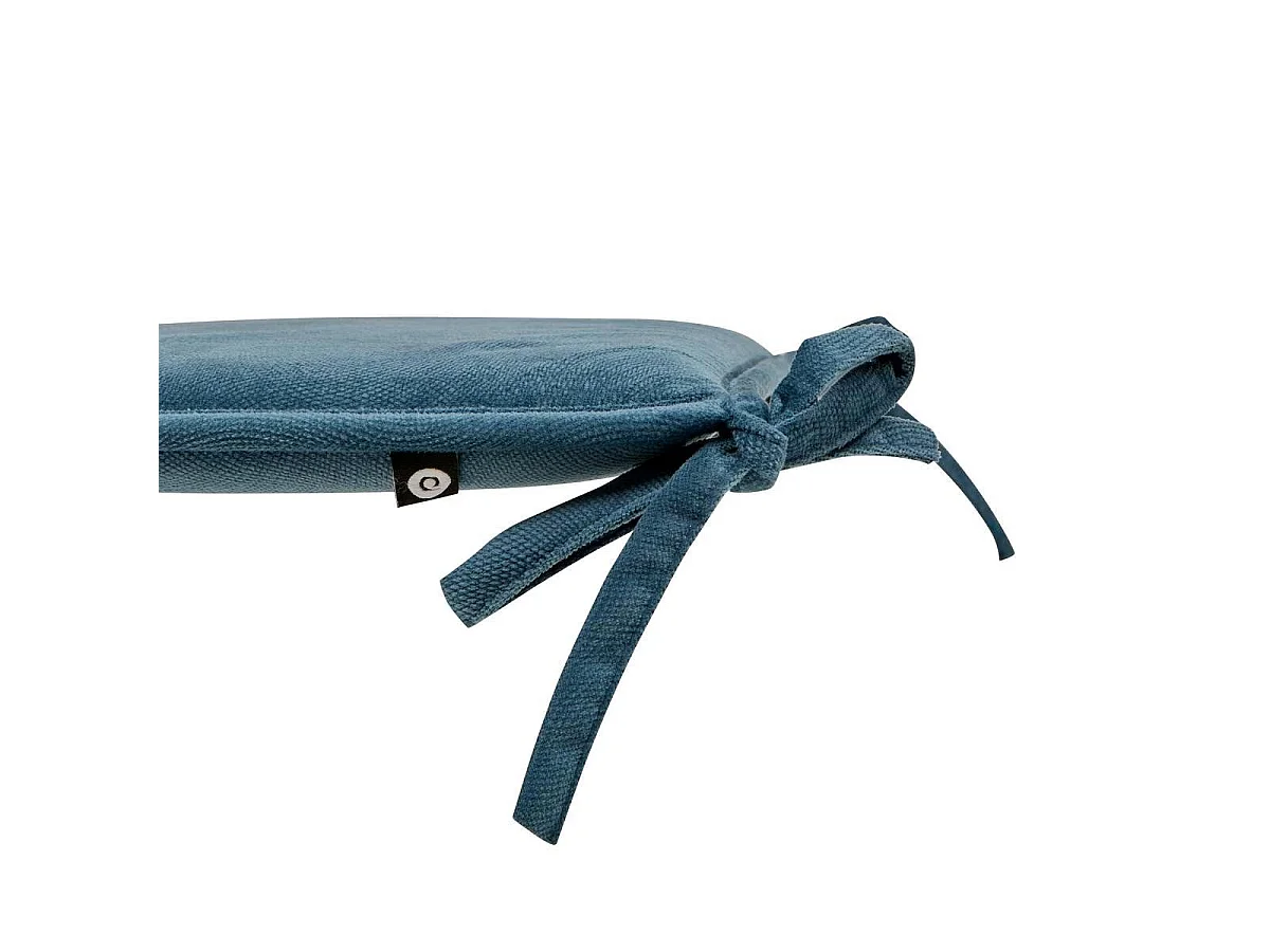 Galette de Chaise Uni "Lilou" 38x38 cm Bleu Canard