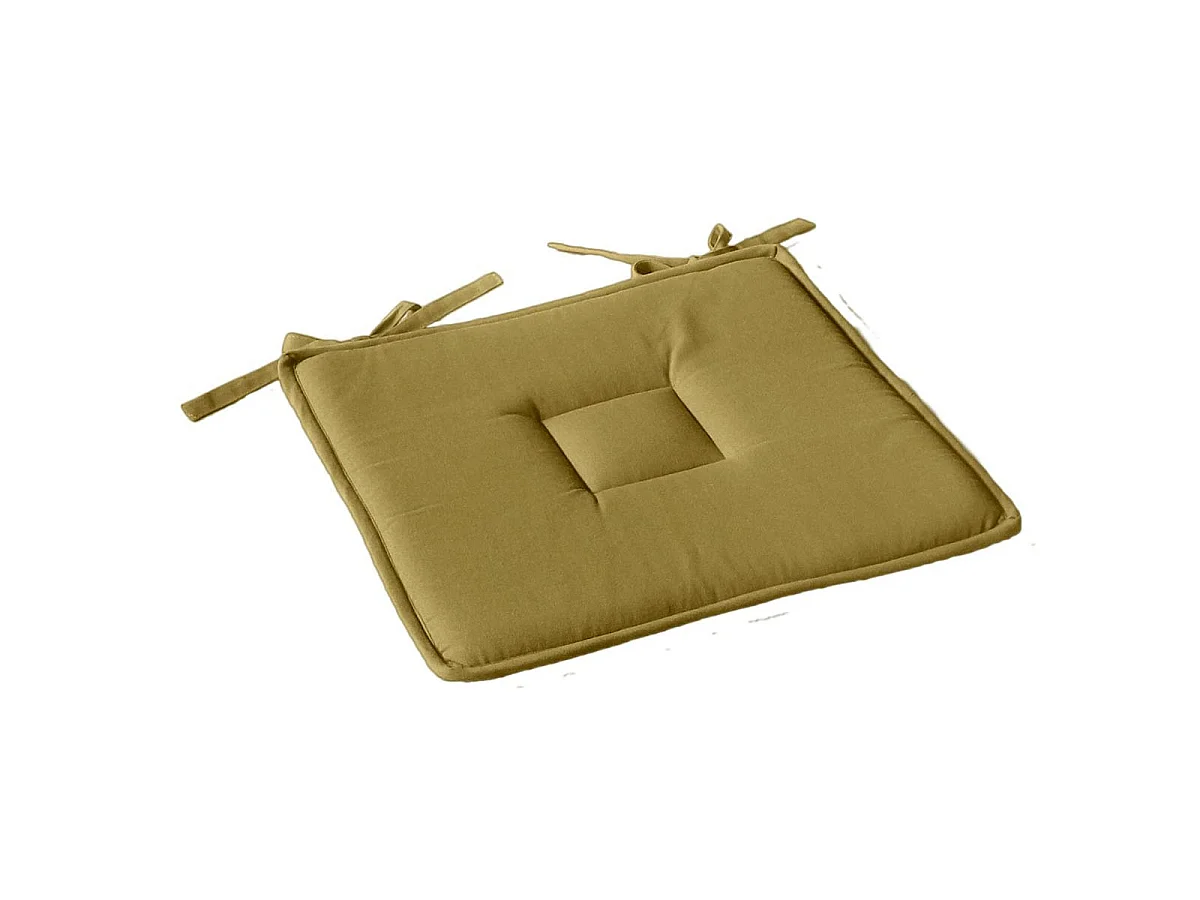 Galette de Chaise Uni "Panama" 40x40cm Bronze