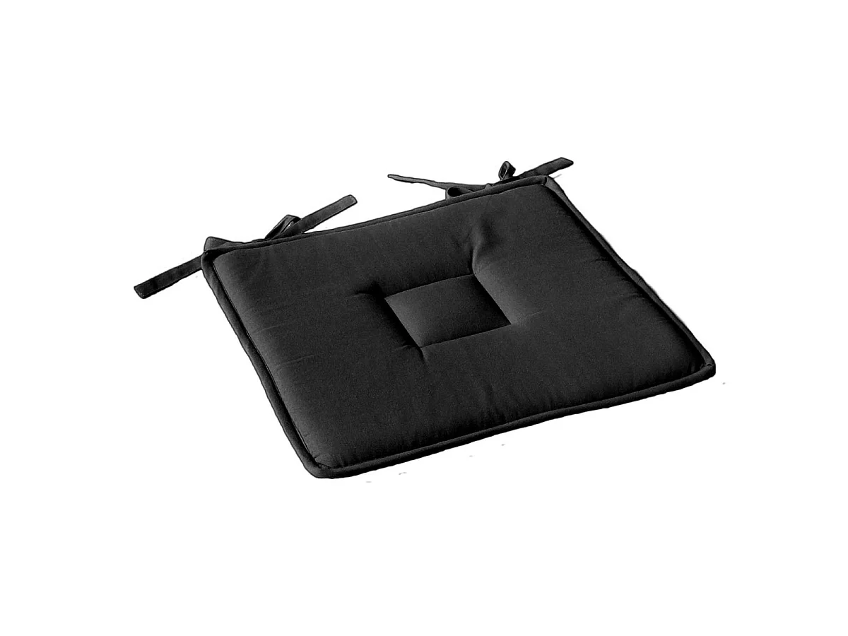 Galette de Chaise Uni "Panama" 40x40cm Anthracite
