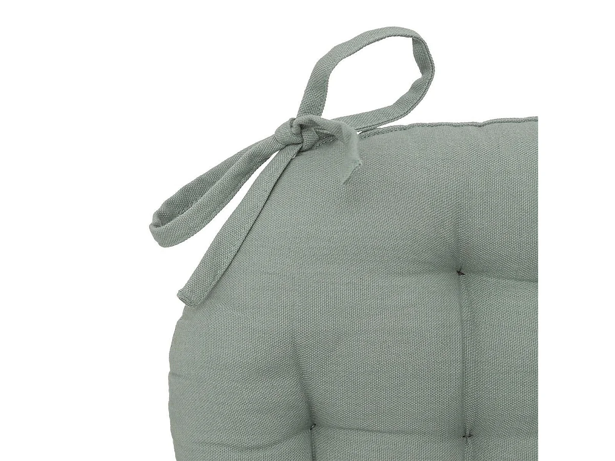 Galette de Chaise Ronde "Leana" 38cm Vert Céladon