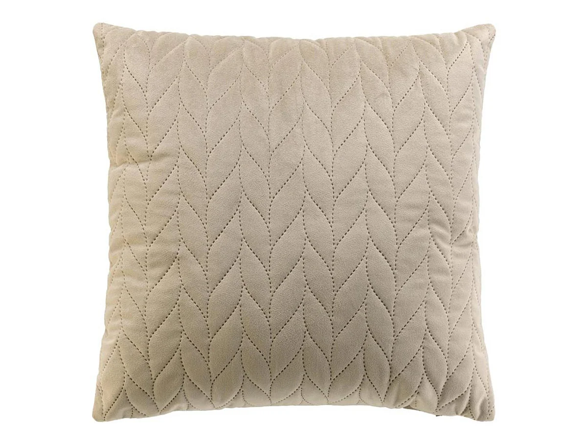 Housse de Coussin en Velours "Daisy" 40x40cm Taupe