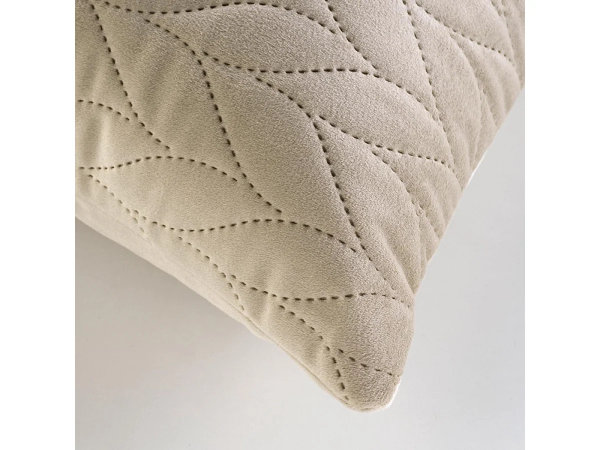 Housse de Coussin en Velours "Daisy" 40x40cm Taupe