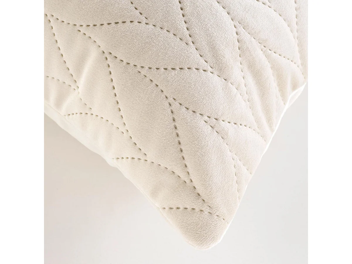 Housse de Coussin en Velours "Daisy" 40x40cm Naturel