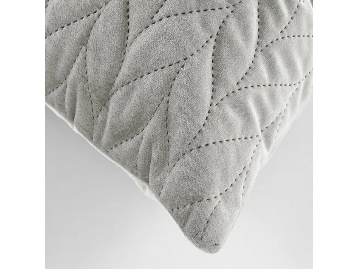 Housse de Coussin en Velours "Daisy" 40x40cm Gris