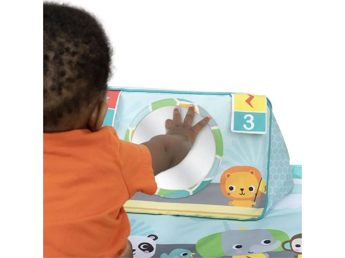 Tapis d'éveil BRIGHT STARTS Football avec jouets détachables Oball, musique et lumières, 47 x 74 x 74 cm