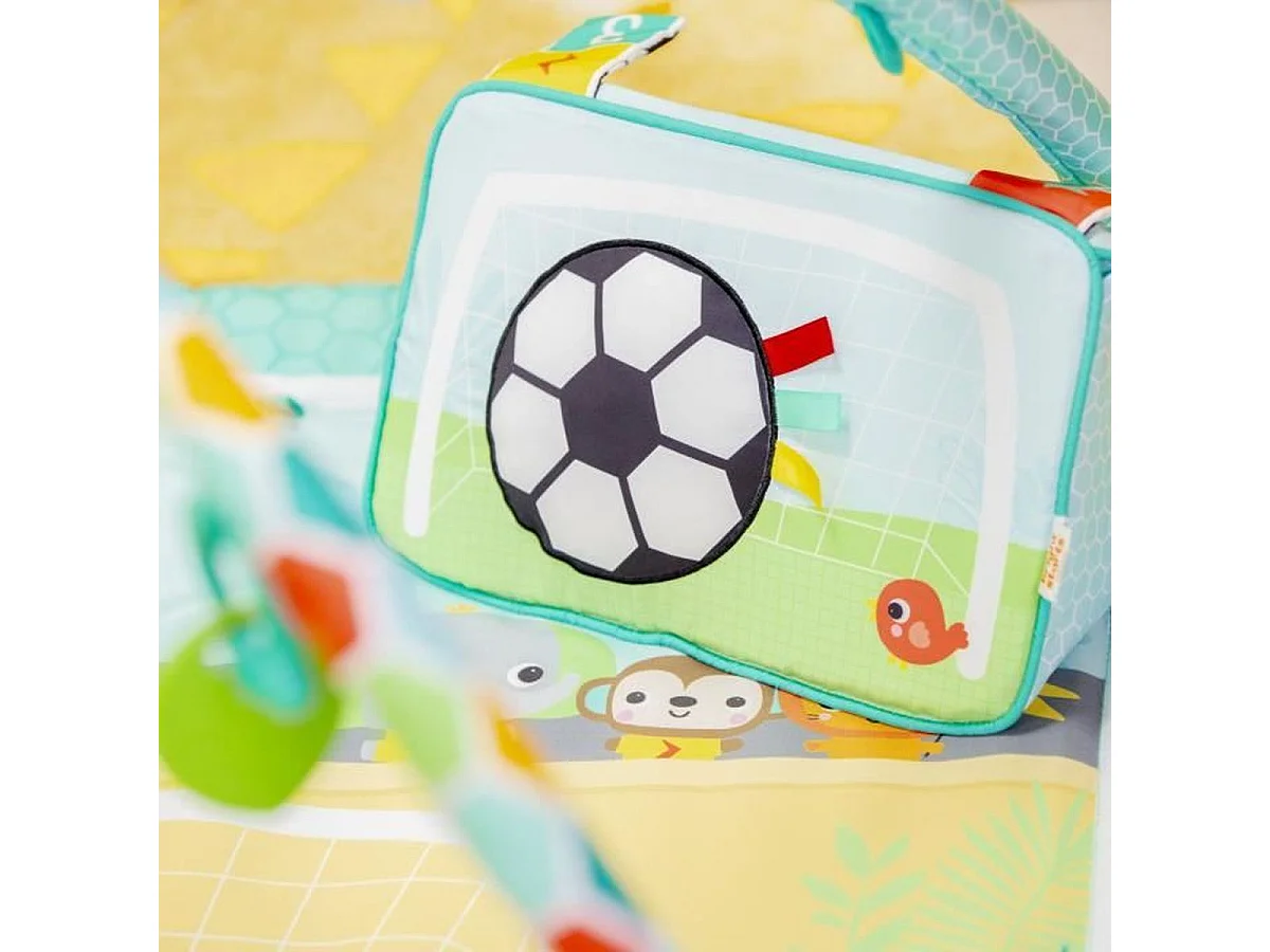 Tapis d'éveil BRIGHT STARTS Football avec jouets détachables Oball, musique et lumières, 47 x 74 x 74 cm