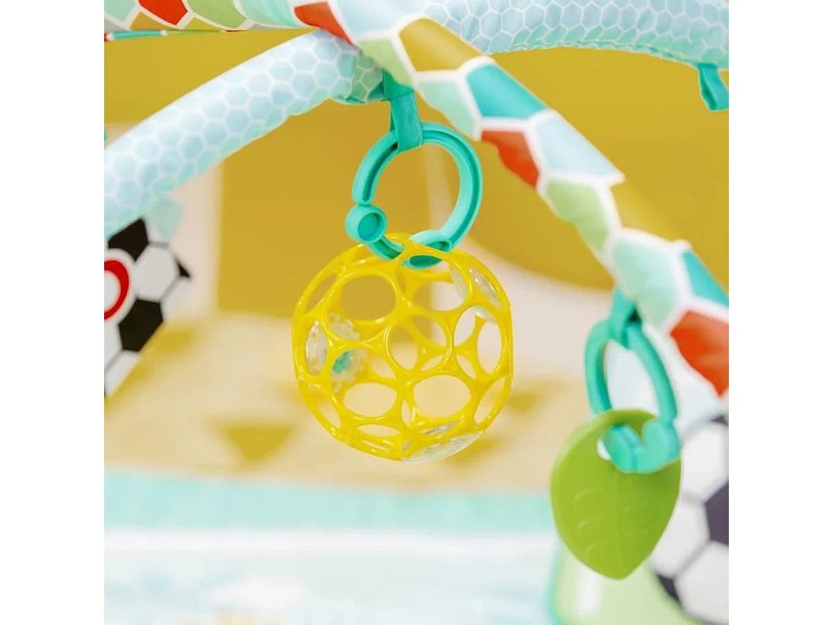 Tapis d'éveil BRIGHT STARTS Football avec jouets détachables Oball, musique et lumières, 47 x 74 x 74 cm