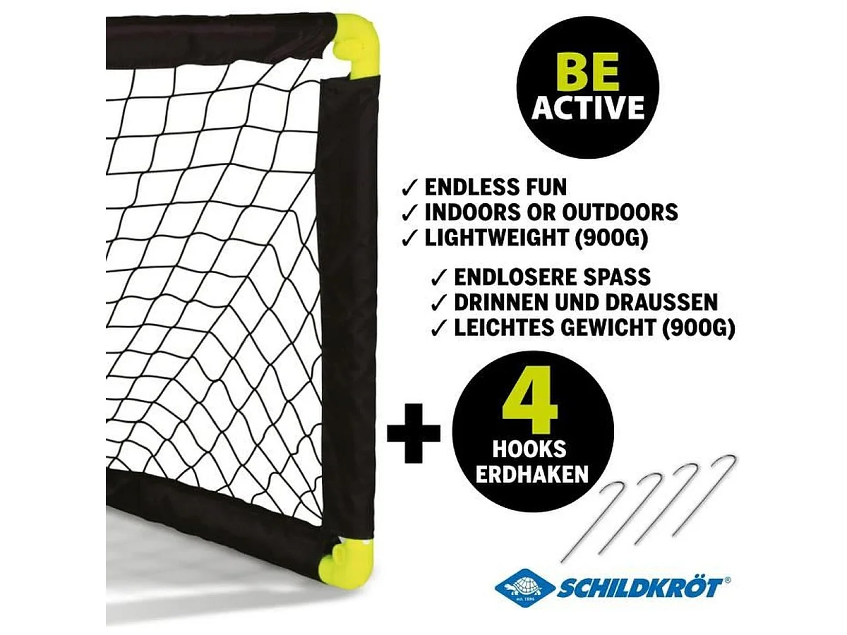 Schildkröt Opvouwbaar Voetbaldoel 90x60x60 cm - Lichtgewicht en Draagbaar voor Jonge Spelers