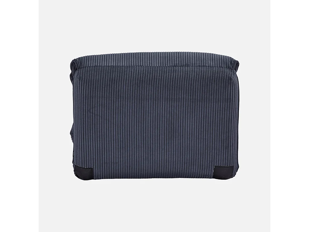 Chauffeuse matelas bleu foncé convertible velours côtelé grosse côte 1 place Cosy