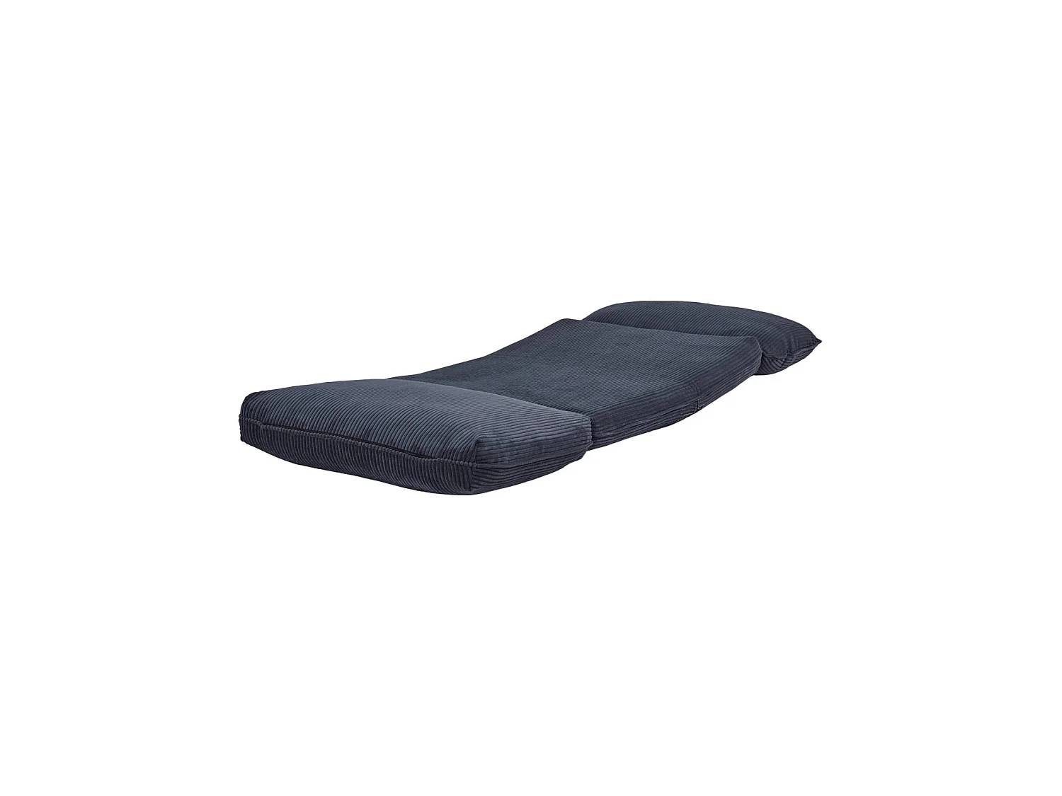 Chauffeuse matelas bleu foncé convertible velours côtelé grosse côte 1 place Cosy