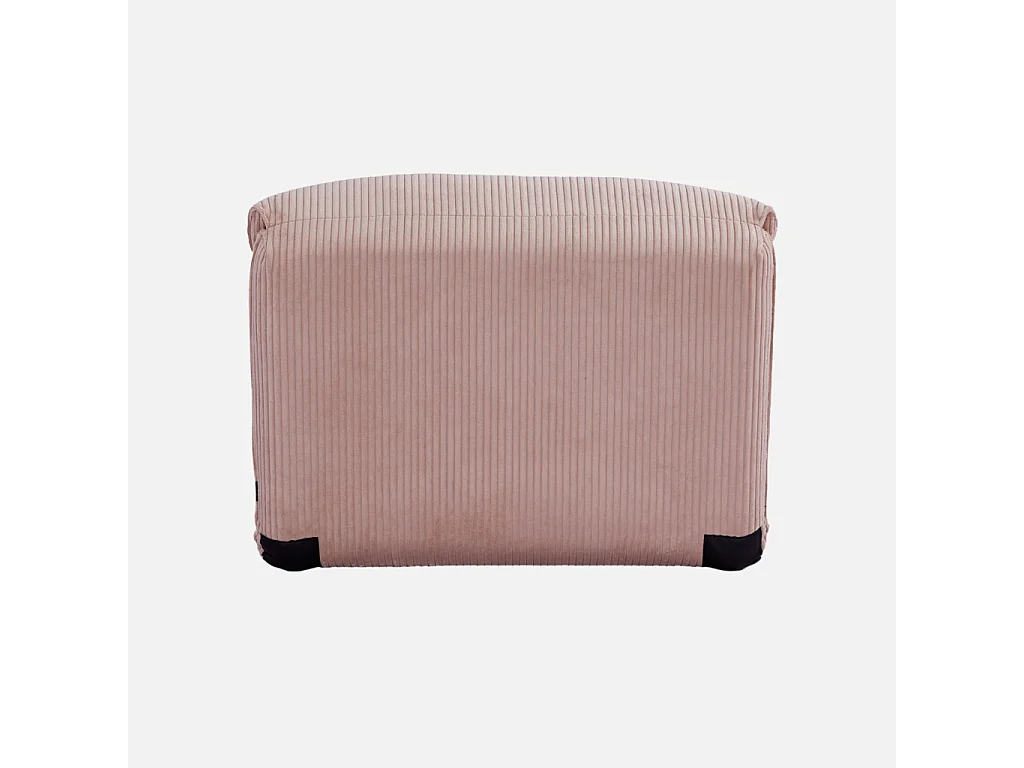 Chauffeuse matelas rose pâle convertible velours côtelé grosse côte 1 place Cosy