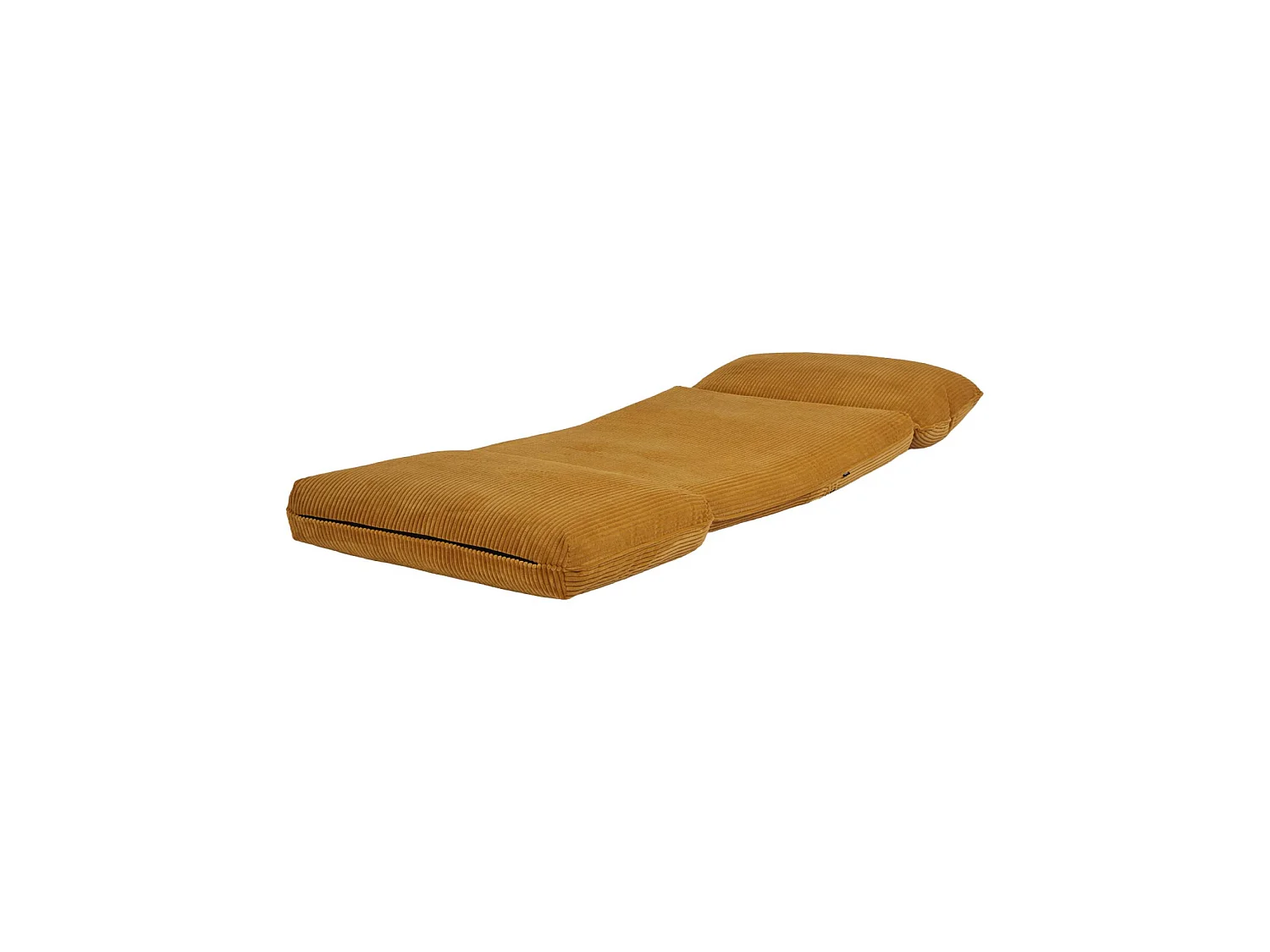 Chauffeuse matelas moutarde convertible velours côtelé grosse côte 1 place Cosy