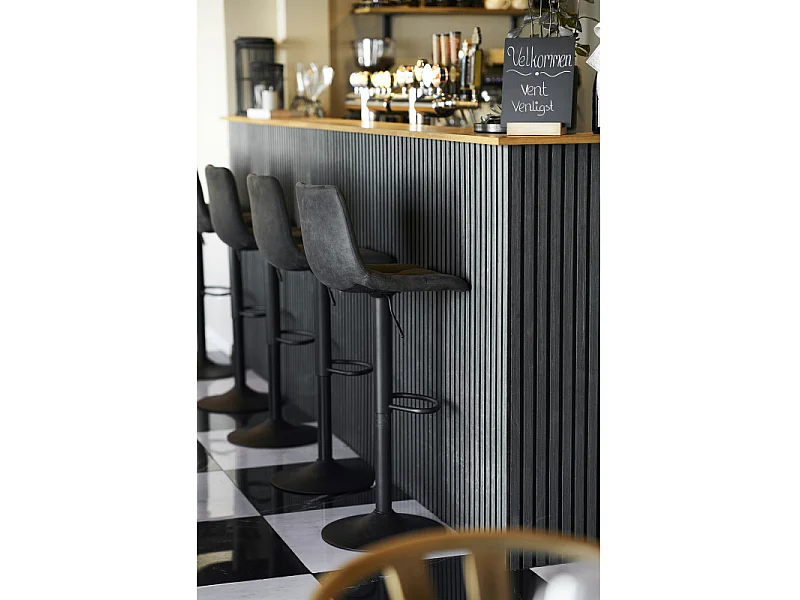 SVIN-Set di 2 sgabelli da bar girevoli grigi vintage