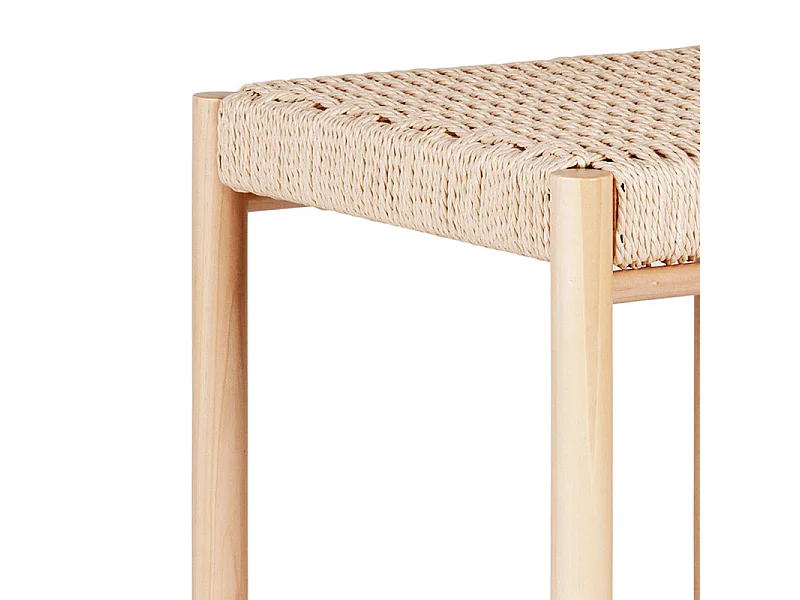 OZY-Sgabello da bar in vimini e legno naturale
