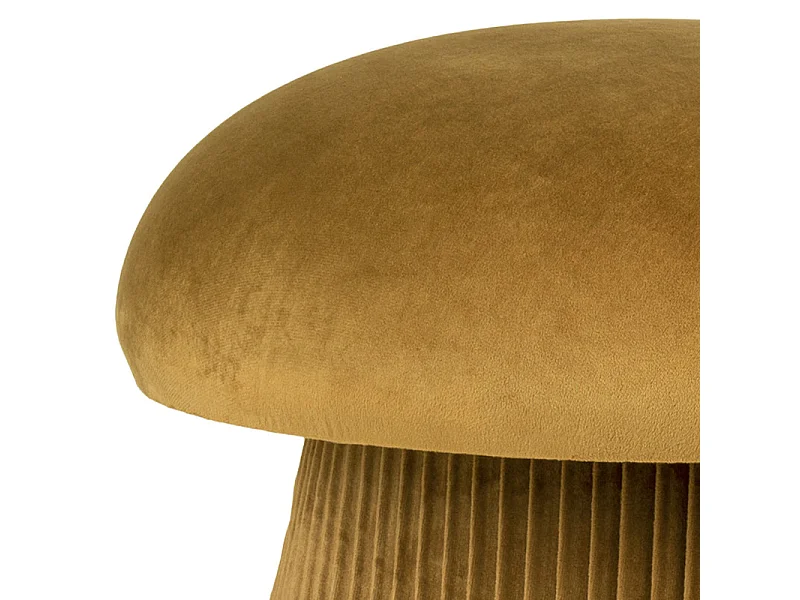 ETNA-Pouf en velours ocre ø41 cm