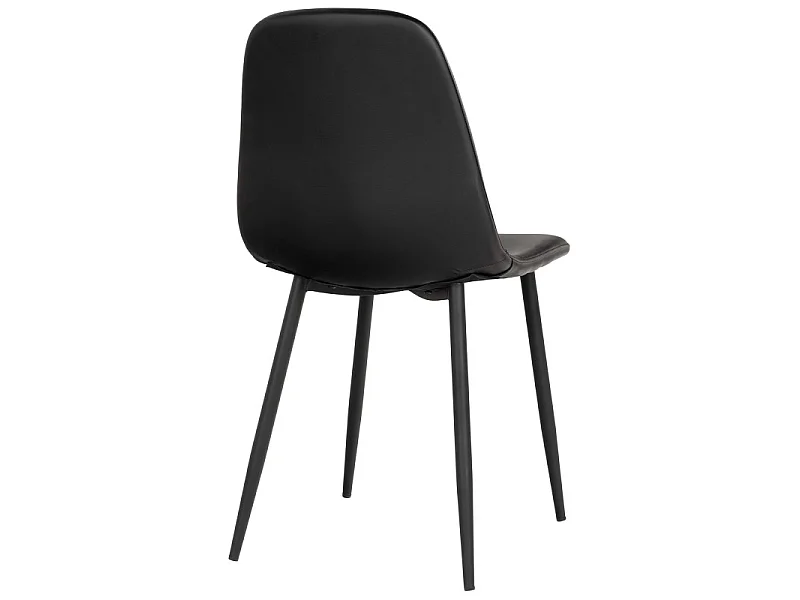SALYA-Set di 2 sedie vintage in PU nero
