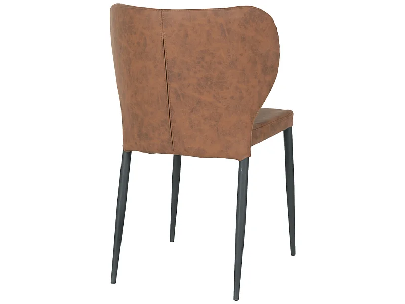 VARS-Set di 2 sedie in PU marrone